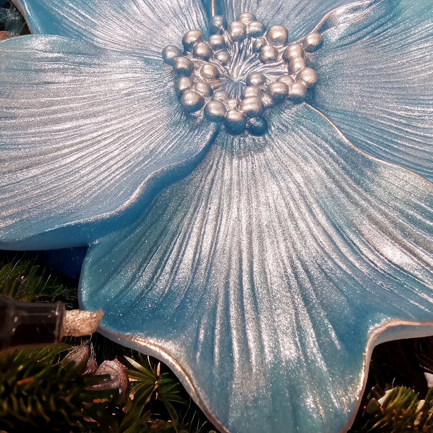 Dazzling Turquoise Floral Art Decor