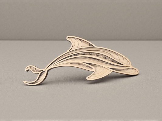 Dolphin Coastal Themed Wall Art & Home Decor Multilayer Birch Art