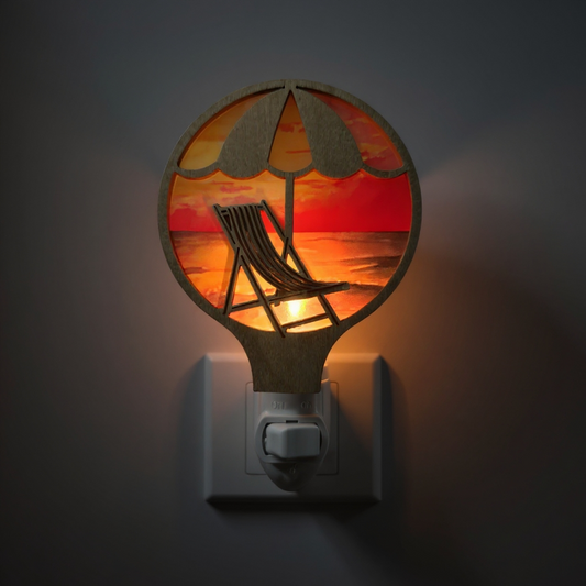 Beach Chair Design LED Tropical Nightlight