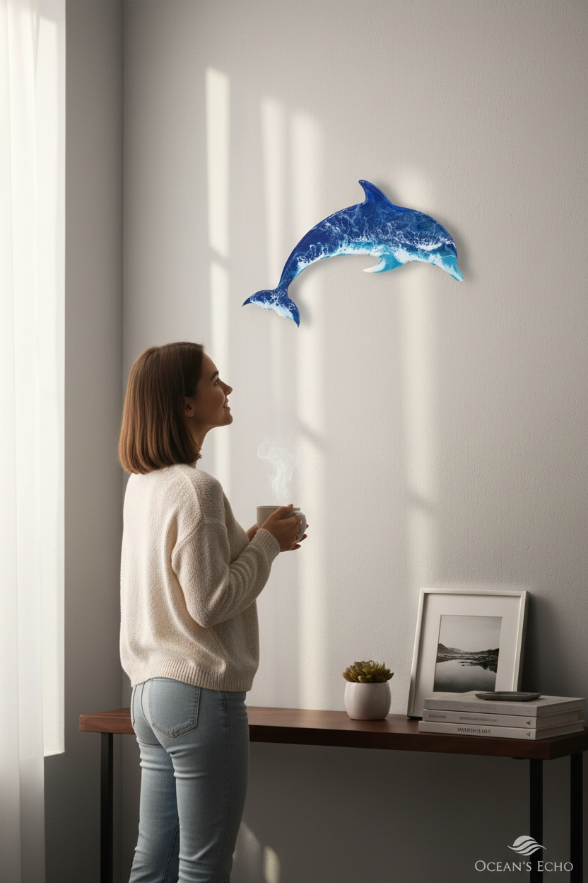 Dolphin Ocean Resin Wall Art