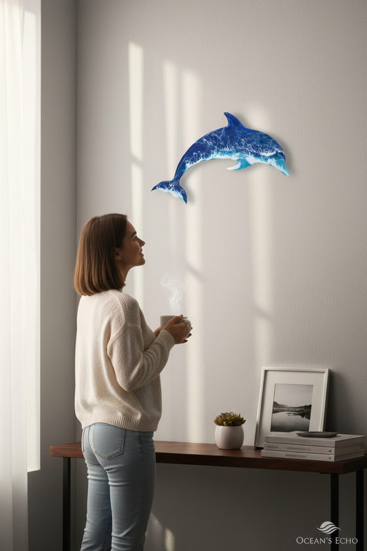 Dolphin Ocean Resin Wall Art