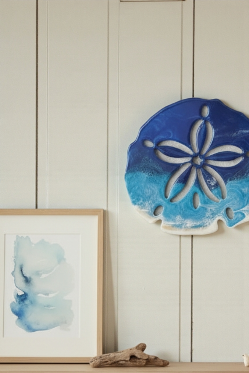 Sand Dollar Ocean Resin Wall Art