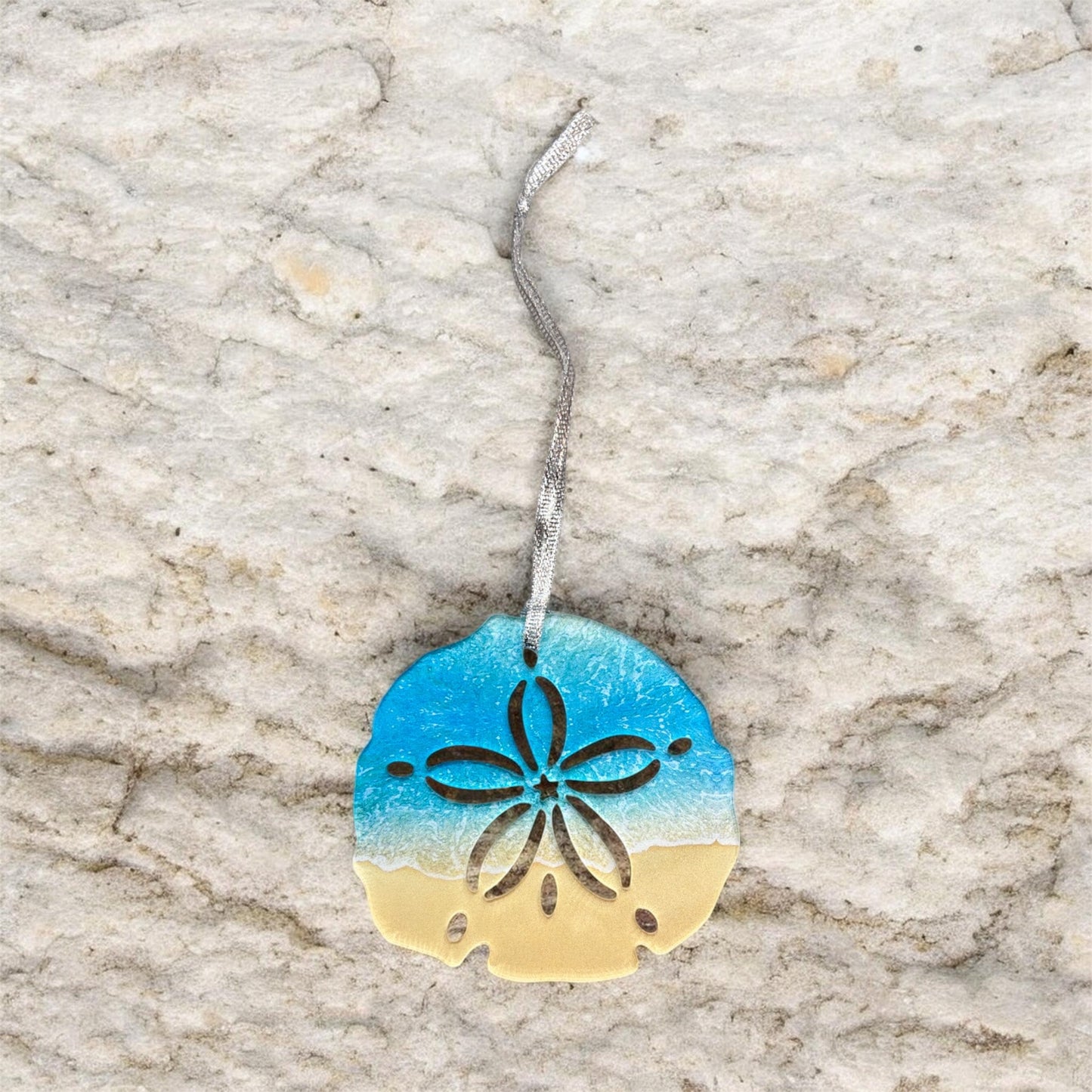Sand Dollar Ocean Design Acrylic Holiday Ornament