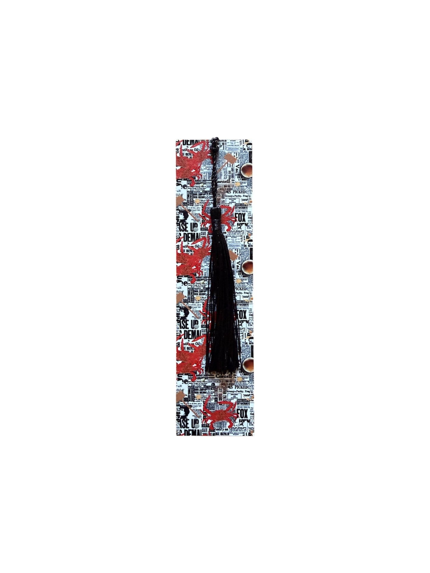 Crab Newspaper Style Bookmark