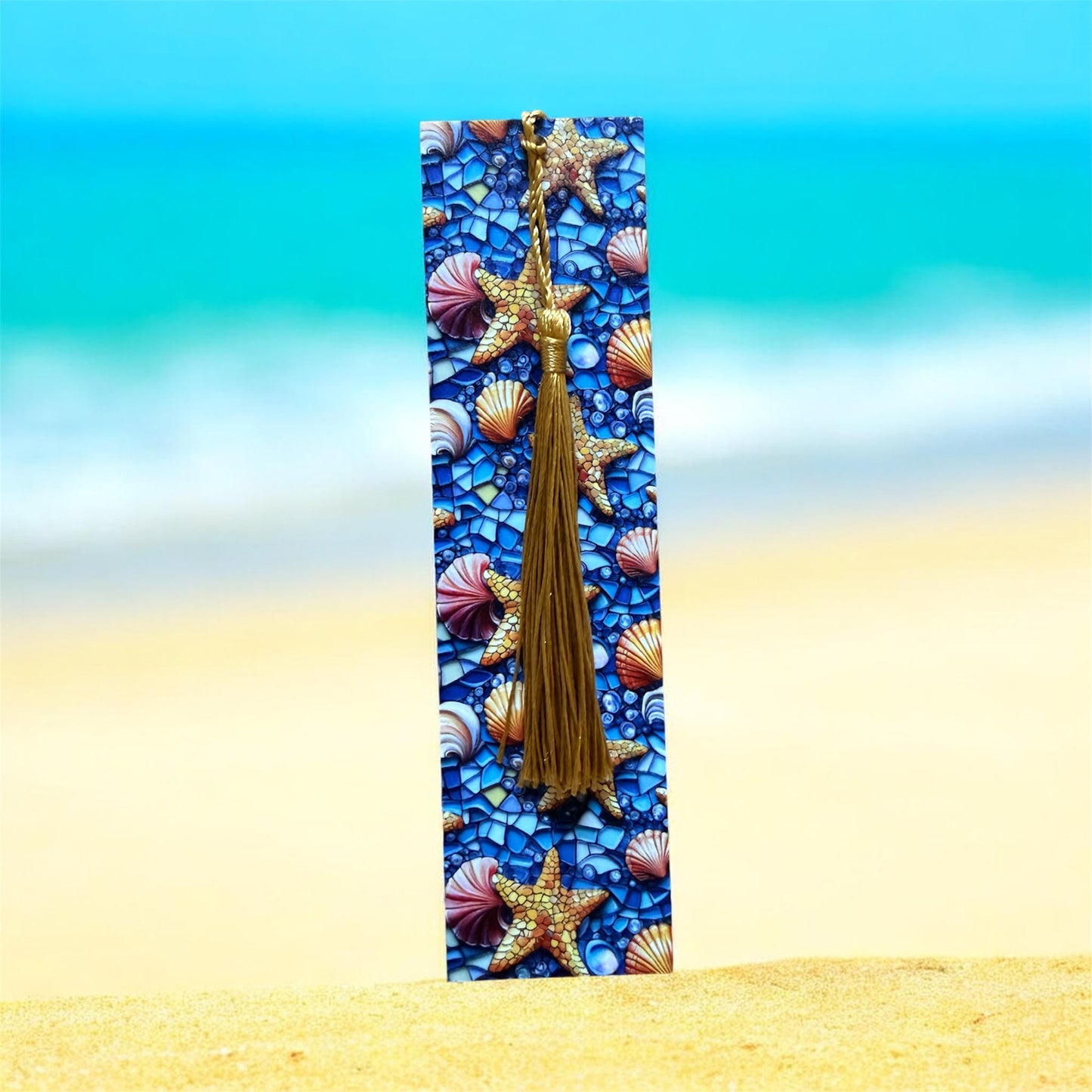 Starfish & Sea Shells Coastal Bookmark