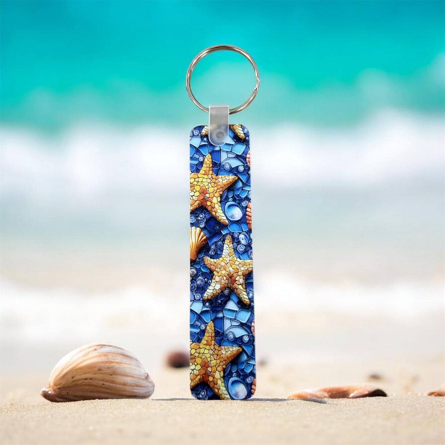 Starfish Keychain Coastal Tropical Keychain (Wholesale)
