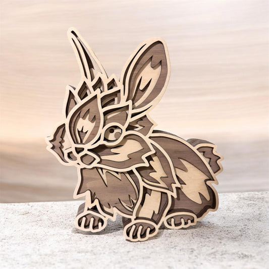 Rabbit Multilayer Wood Wall Art (Wholesale)