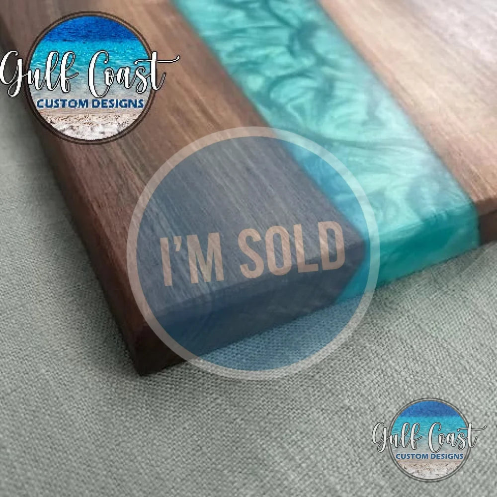 Chartreuse Custom Walnut Serving Tray Cutting Board