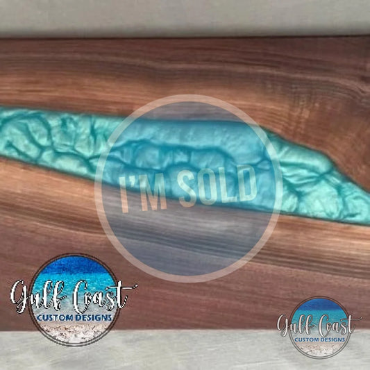 Chartreuse Custom Walnut Serving Tray Cutting Board