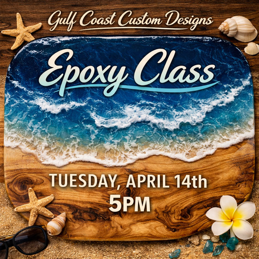 Sarasota Ocean Resin Art Class | Epoxy Art Class | Tuesday, April 14th @ 5 pm (arrival 4:45pm)