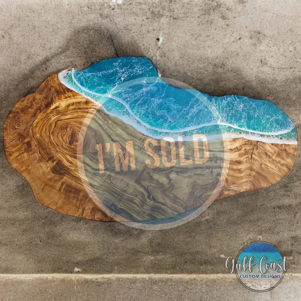 Custom Boards - Logo & Custom Engraving on Back Aquamarine Colors (D.R.)