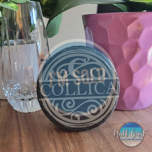 Custom Slate Coasters (Pack of 4) Personalized Last Name
