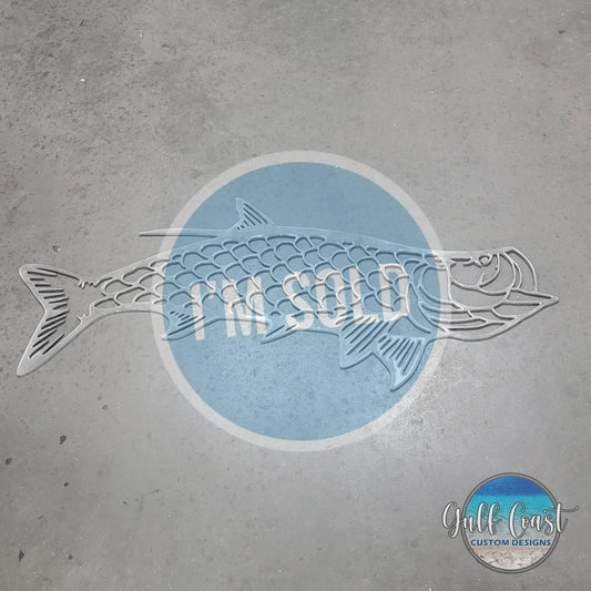Custom Tarpon with Metallic Epoxy Home Fishing Wall Decor Art Artwork