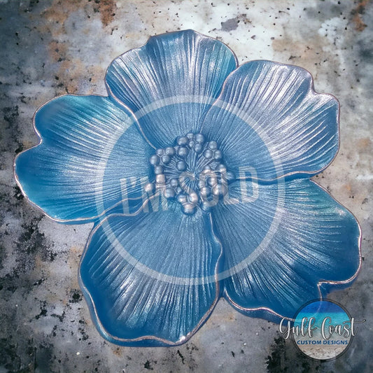 Dazzling Turquoise Floral Art Decor - Floral Bowl art