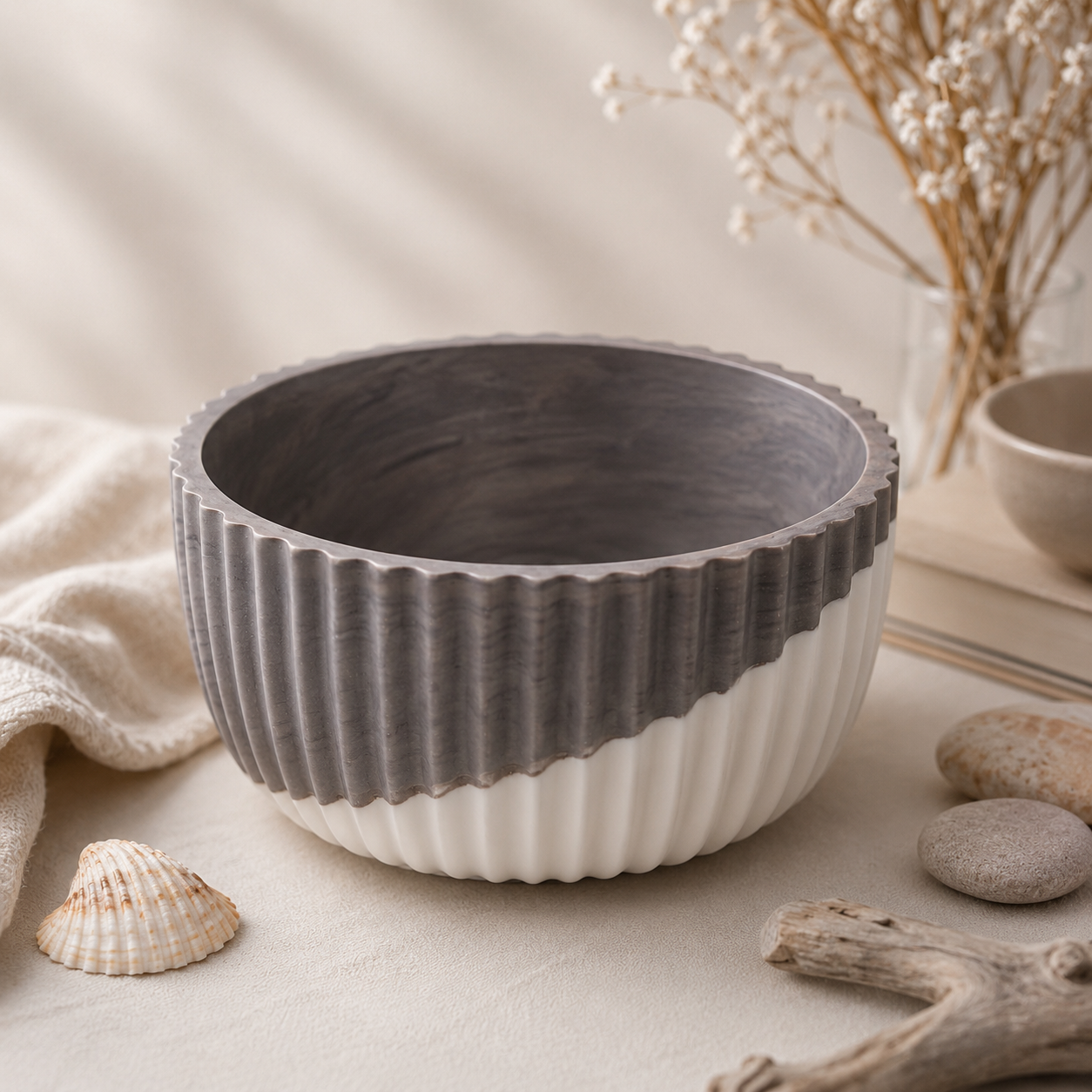 Ripple Coast Collection - Ribbed Home Decor Pieces Luxe Tabletop