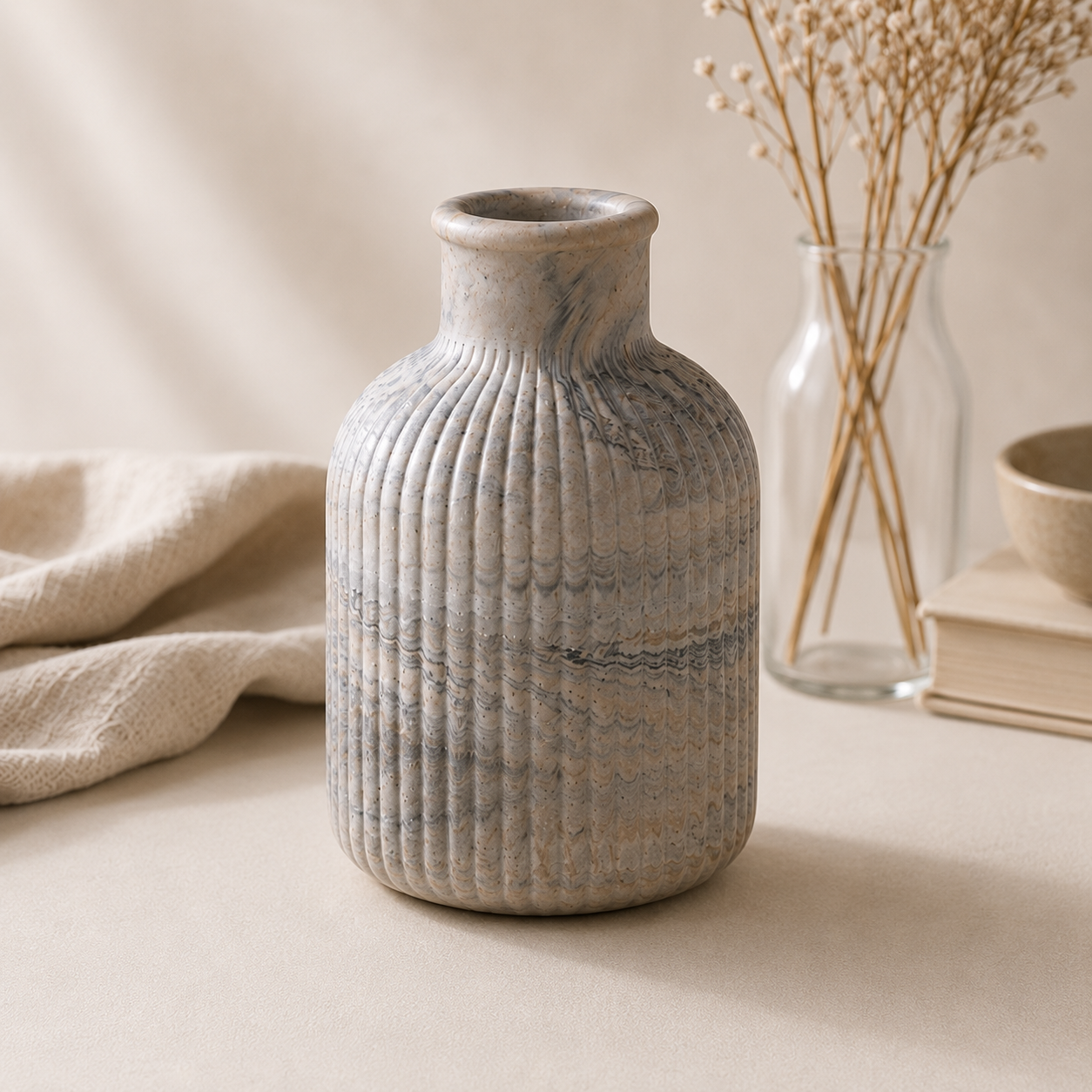 Ripple Coast Collection - Ribbed Home Decor Pieces Luxe Tabletop
