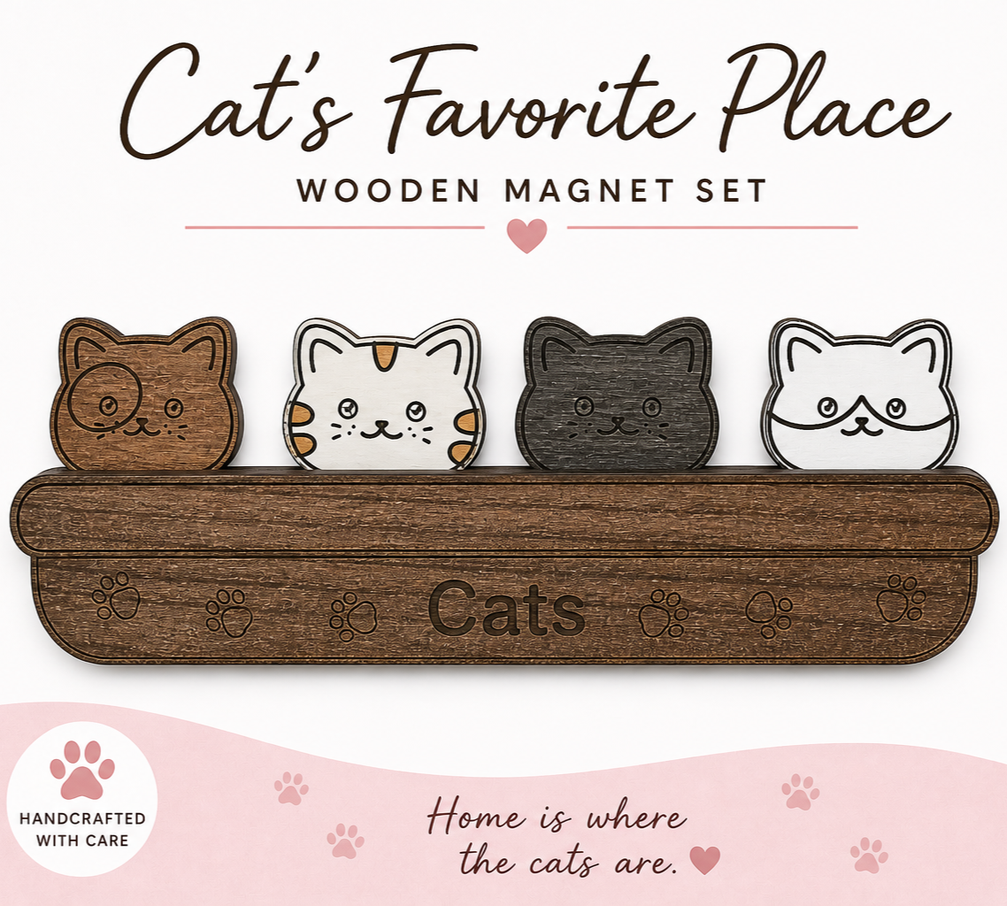 Cats Favorite Place - Nestled Magnet Set (Wholesale)