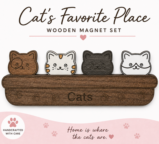 Cats Favorite Place - Nestled Magnet Set