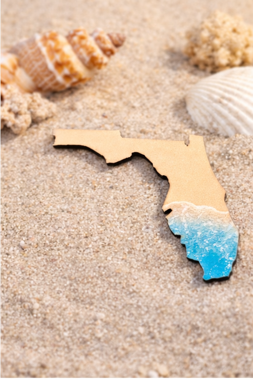 Florida Shaped Coastal Magnet - Name Drop Available (Wholesale)