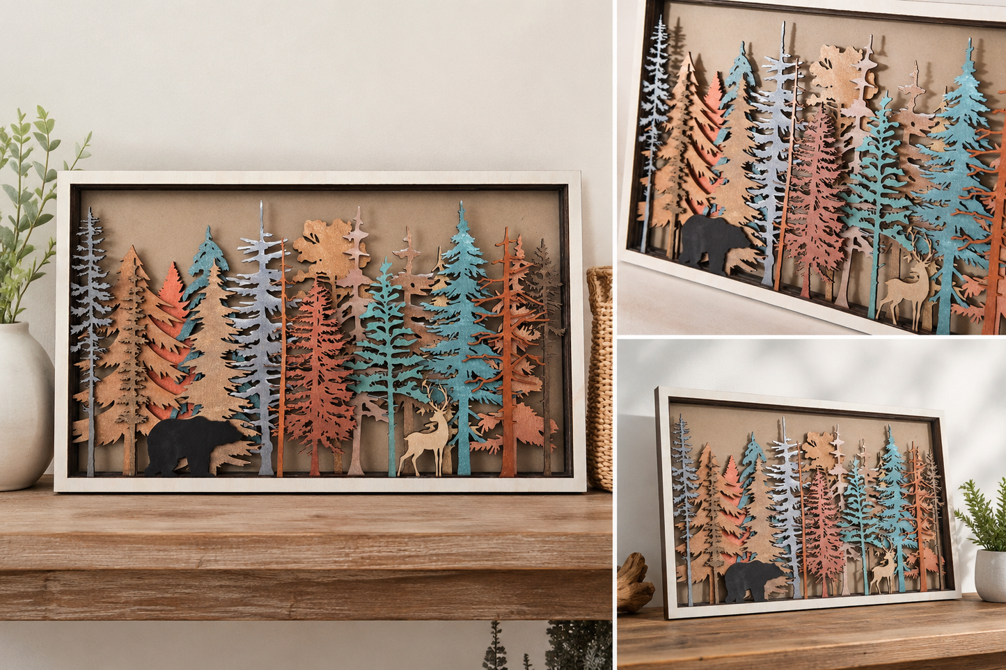 Multi-layer Forest Wall Art – Handcrafted Layered Wood Décor (Wholesale)