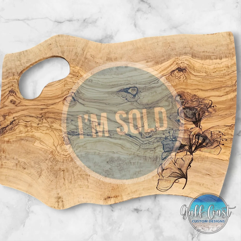 Italian olivewood custom cutting board