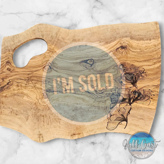 Italian olivewood custom cutting board