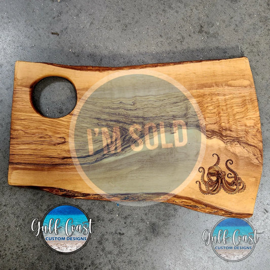 Octopus Olivewood Charcuterie & Cutting Board cutting boards