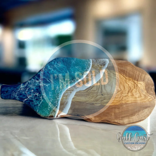 Olivewood Ocean Resin Charcuterie Kitchen Board Cheese Board Decor