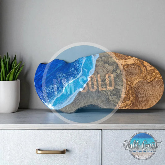 Olivewood Ocean Resin Cutting Board Serving Tray XL 30’’ x 13’’ cutting board