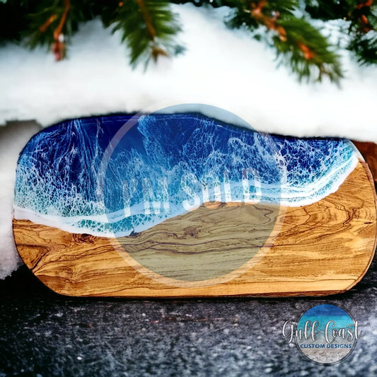 Olivewood & Resin Large Charcuterie Board Serving Tray Serving Trays