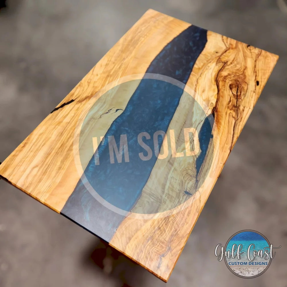 Olivewood Sofa End Table - Custom (Sandy) End Tables