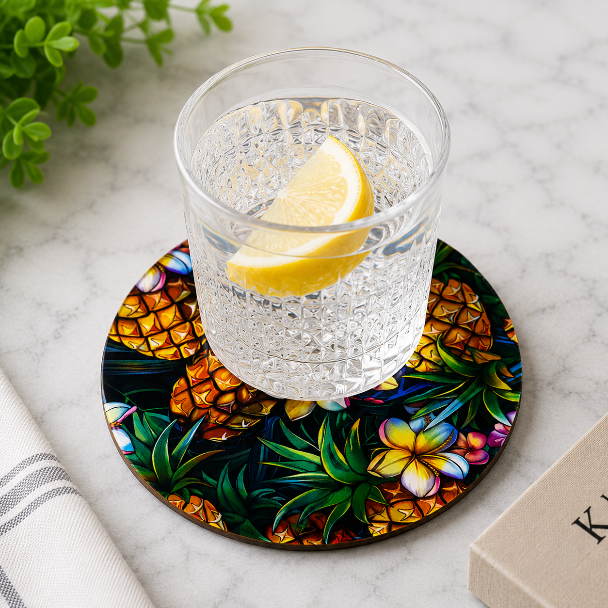 Pineapple Tropical Coasters (Set of 4)