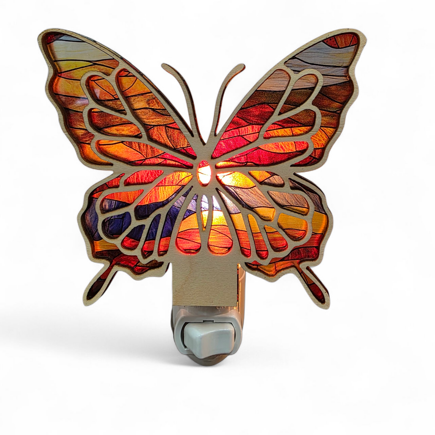 Butterfly Wood LED Night Light – Unique Butterfly Lover Gift