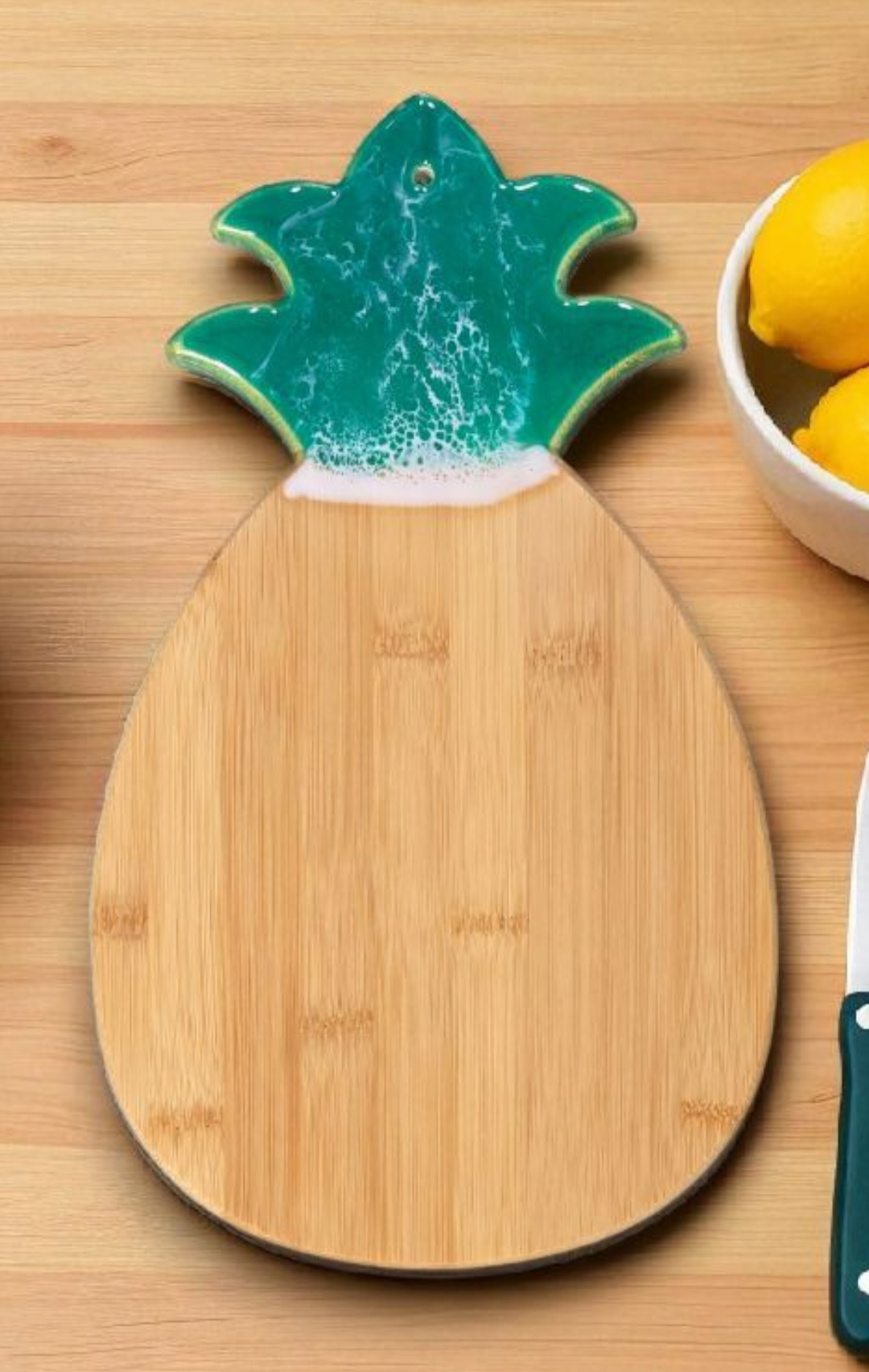 Pineapple Bamboo Cutting Board 🍍 with Resin Art