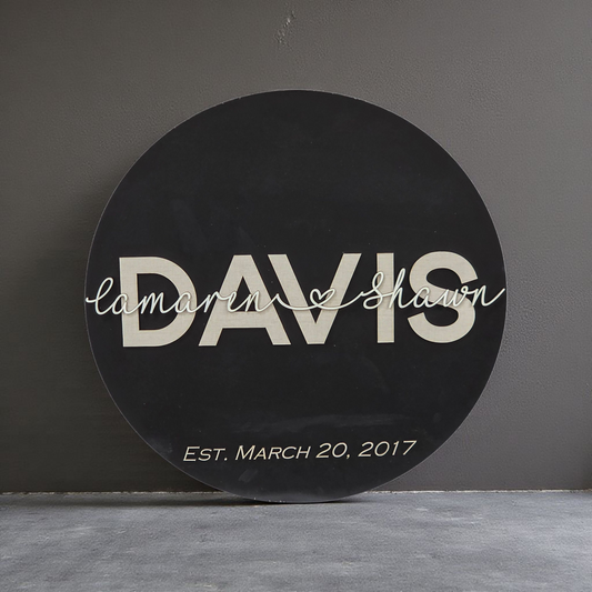 Personalized Wedding Gift | Established Sign | Custom Coastal Decor | Custom Wood Sign Family Name Sign | Last Name Sign Anniversary Gift |