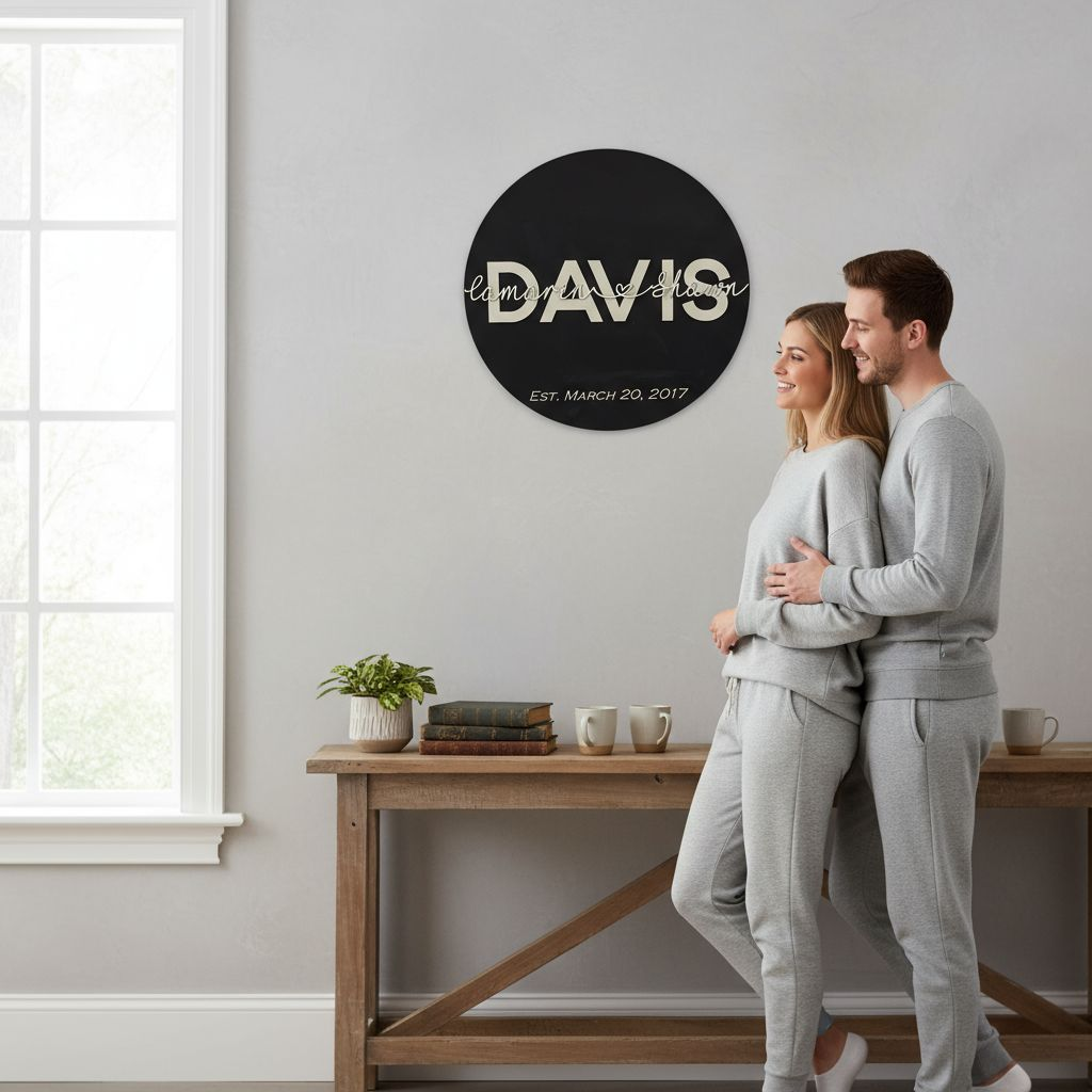 Personalized Wedding Gift | Established Sign | Custom Coastal Decor | Custom Wood Sign Family Name Sign | Last Name Sign Anniversary Gift |