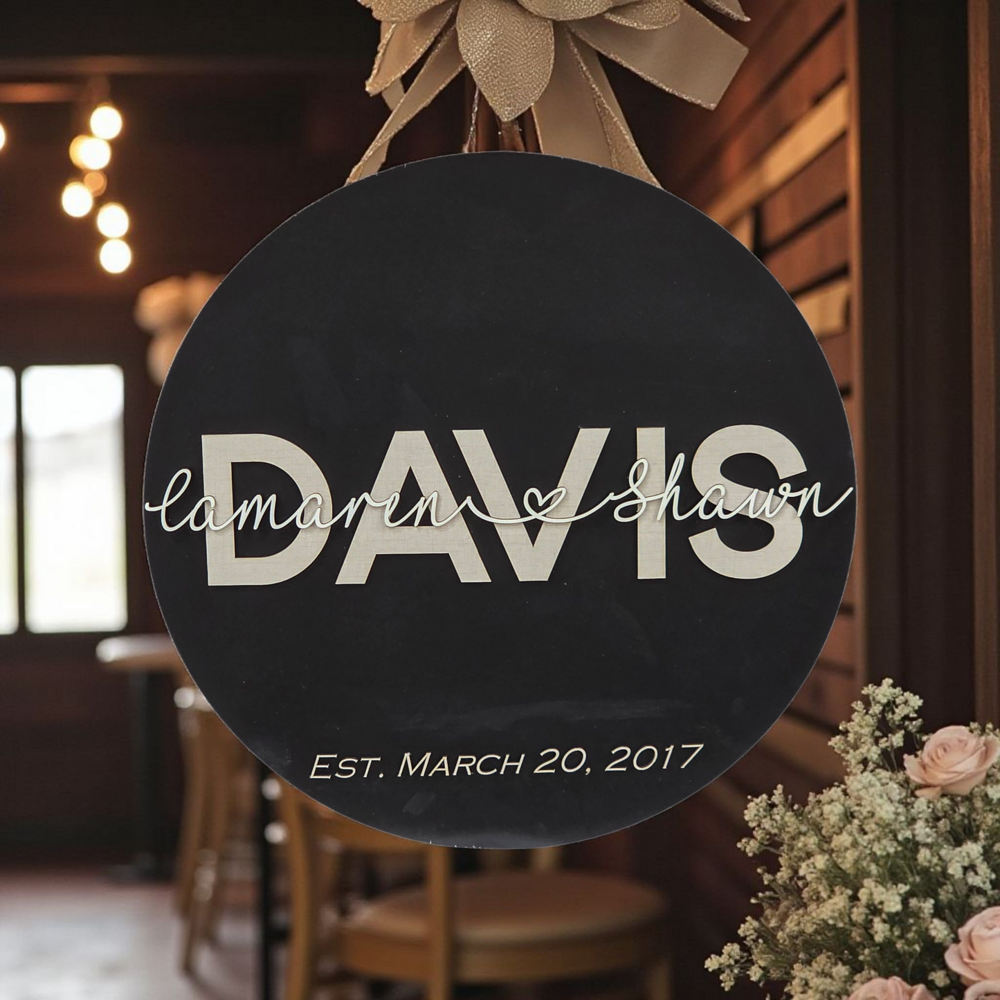 Personalized Wedding Gift | Established Sign | Custom Coastal Decor | Custom Wood Sign Family Name Sign | Last Name Sign Anniversary Gift |