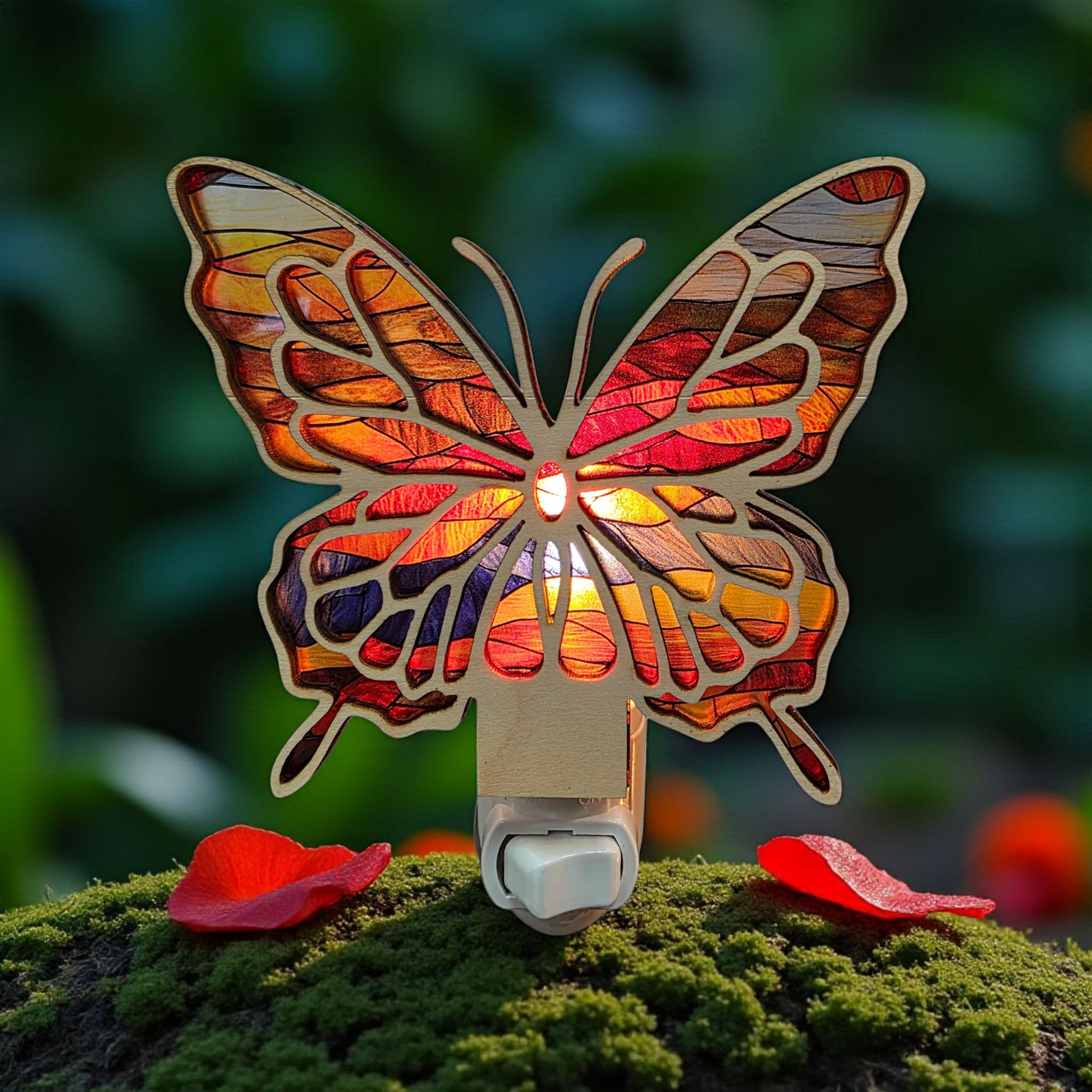 Butterfly Wood LED Night Light – Unique Butterfly Lover Gift