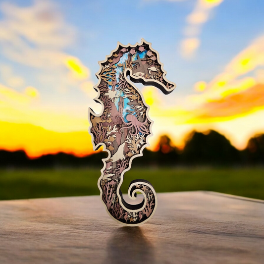 Seahorse Multi-layer Wood Home Art & Decor