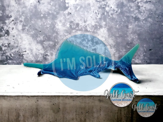 Sailfish Resin Wave Beach House Wall Art wall art