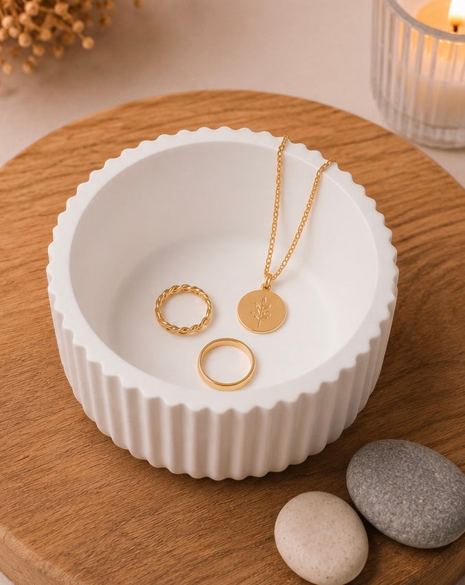 Ripple Coast Collection - Ribbed Home Decor Pieces Luxe Tabletop