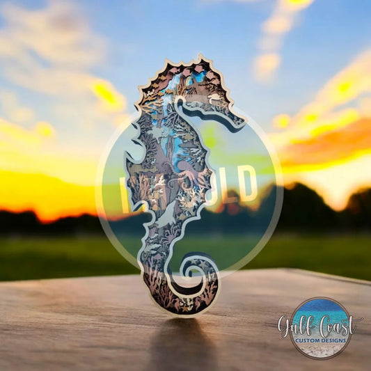 Seahorse Multi-layer Wood Home Art & Decor