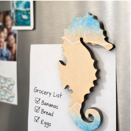 Seahorse Coastal Magnet - Name Drop Available (Wholesale)