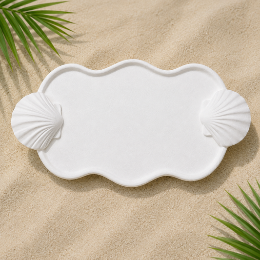 Coastal Sea Treasure Tray Ceramic Resin Luxe Collection