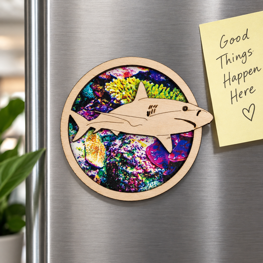 Shark & Coral Tropical Magnet (Wholesale)