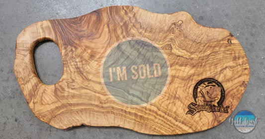 Sharktoberfest Olivewood Charcuterie Board Benefitting Mote Marine - Limited Edition Serving Trays