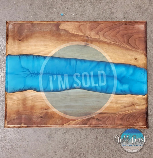 Walnut Charcuterie Board + Epoxy Design (Free Customization)