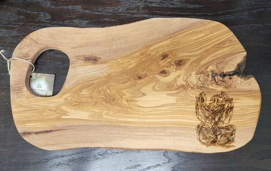 Olive Wood Charcuterie Board + Phoenix Design - Serving Tray - Cutting Board - Cheese Board