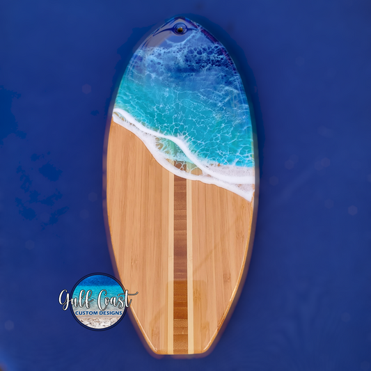 Lil' Surfer Ocean Resin Wall Decor - Beach House Decor - Surfboard Art